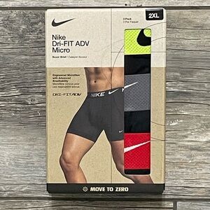 Nike Dri-FIT ADV Boxer Briefs Men’s Size 2XL Black 3 Pack KE1225-004